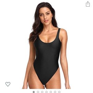 NWT Classic Black One-Piece Bathing Suit